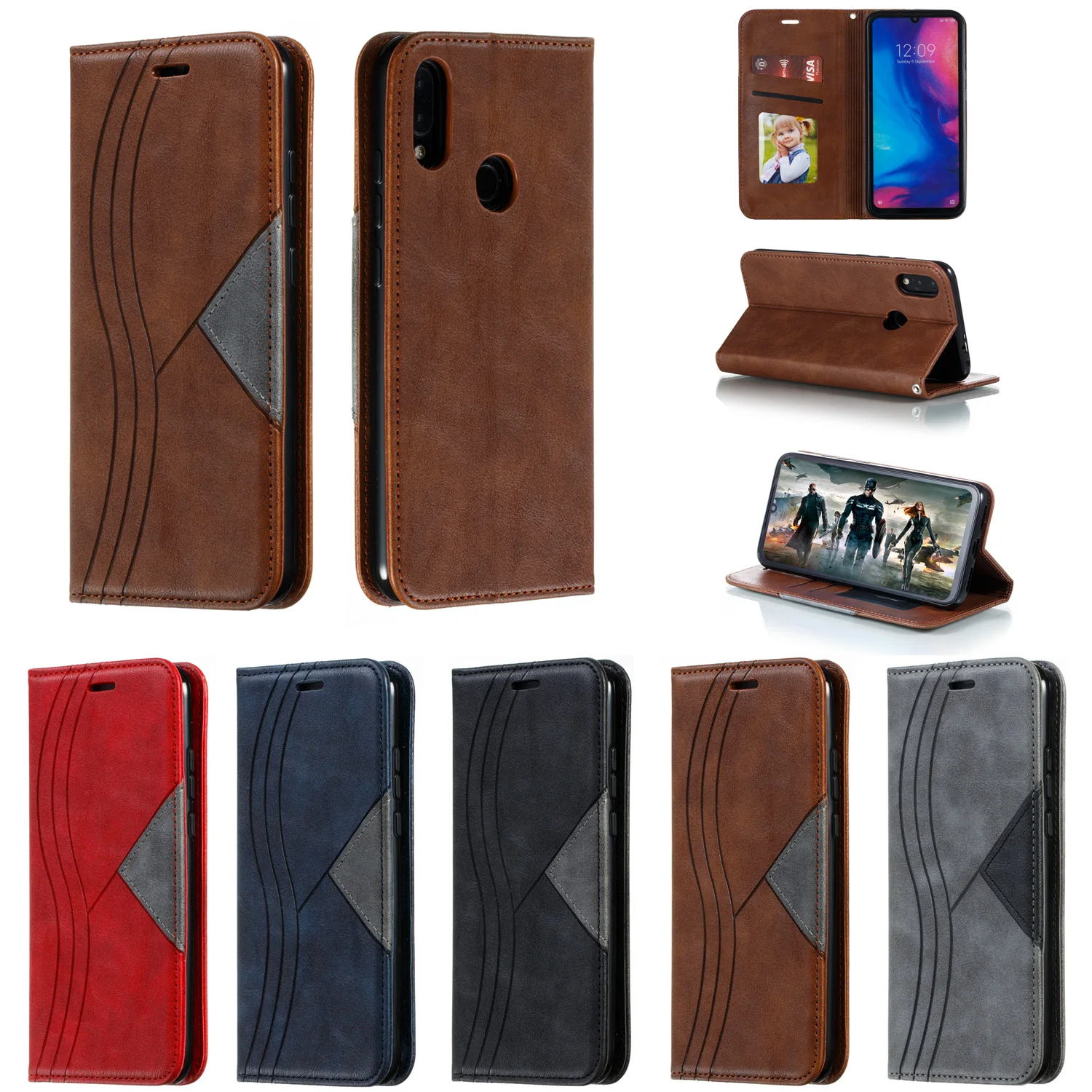 Кожаный чехол-книжка в стиле ретро для xiaomi Red mi Note 8, 7 Pro, 7a, 8a, K20, Магнитный чехол-книжка для xiaomi mi, a3, CC9E, 9 Pro, чехол