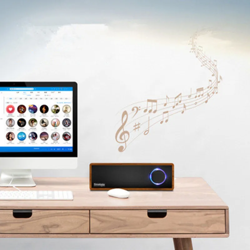 Портативная деревянная bluetooth Колонка Smalody в стиле ретро|Портативные колонки| |