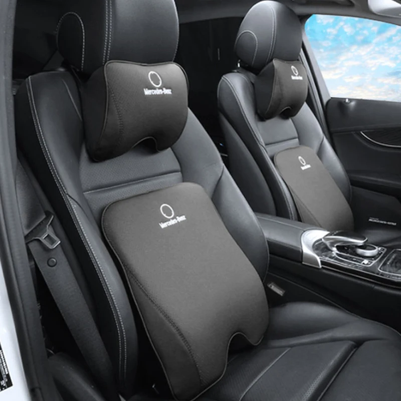 Для Mercedes Benz A B C E S класс GLA CLA G500 GLE GLC автомобильное сиденье подголовник подушка для шеи Подушка поясничная поддержка