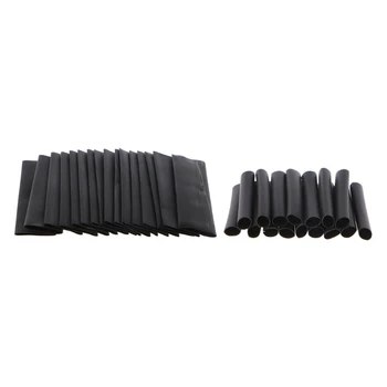 

328 Pcs Heat Shrink Tube 8 Sizes Black Tubing Wrap Sleeve Set Insulation Protection 50PB