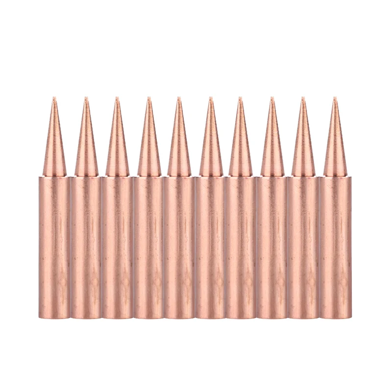 900M-T-0.8D(10PCS) 10 шт./лот 900M-T-0.8D бессвинцовый паяльник набор наконечников из чистой меди сменная паяльная головка для Hakko 936 937 сварочные аксессуары - Цвет: 900M-T-0.8D(10PCS)