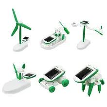 Novo desenvolvimento inteligente diy criativo de alta tecnologia brinquedo seis-em-um multifunções conjunto solar experimento montado brinquedo scienc y2e3