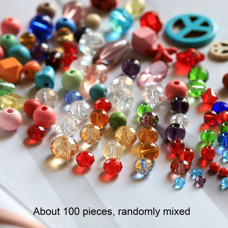 Около 100 шт. бусины из натурального камня для рукоделия|Бусины одежды| |