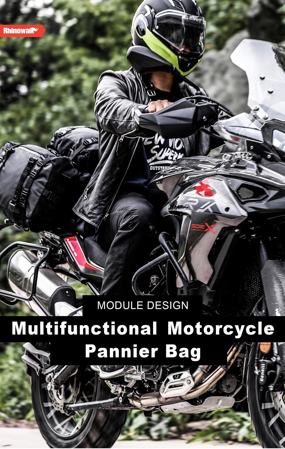 Rhinowalk Motorcycle Motocross Rear Seat Bag 10L 20L 30L Waterproof Luggage Pack Multi-Function 4 IN 1 Bumper Modification Bale (1)