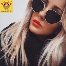 Винтажные сексуальные женские солнцезащитные очки кошачий глаз, женские модные черные красные очки, металлическая оправа, солнцезащитные очки для женщин UV400