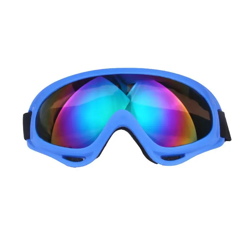 Blue color lens Очки для мотоциклетного шлема, лыжные очки с защитой от ультрафиолета, спортивные очки для сноуборда, катания на лыжах, ветрозащитные пылезащитные очки, солнцезащитные очки - Цвет: Blue color lens