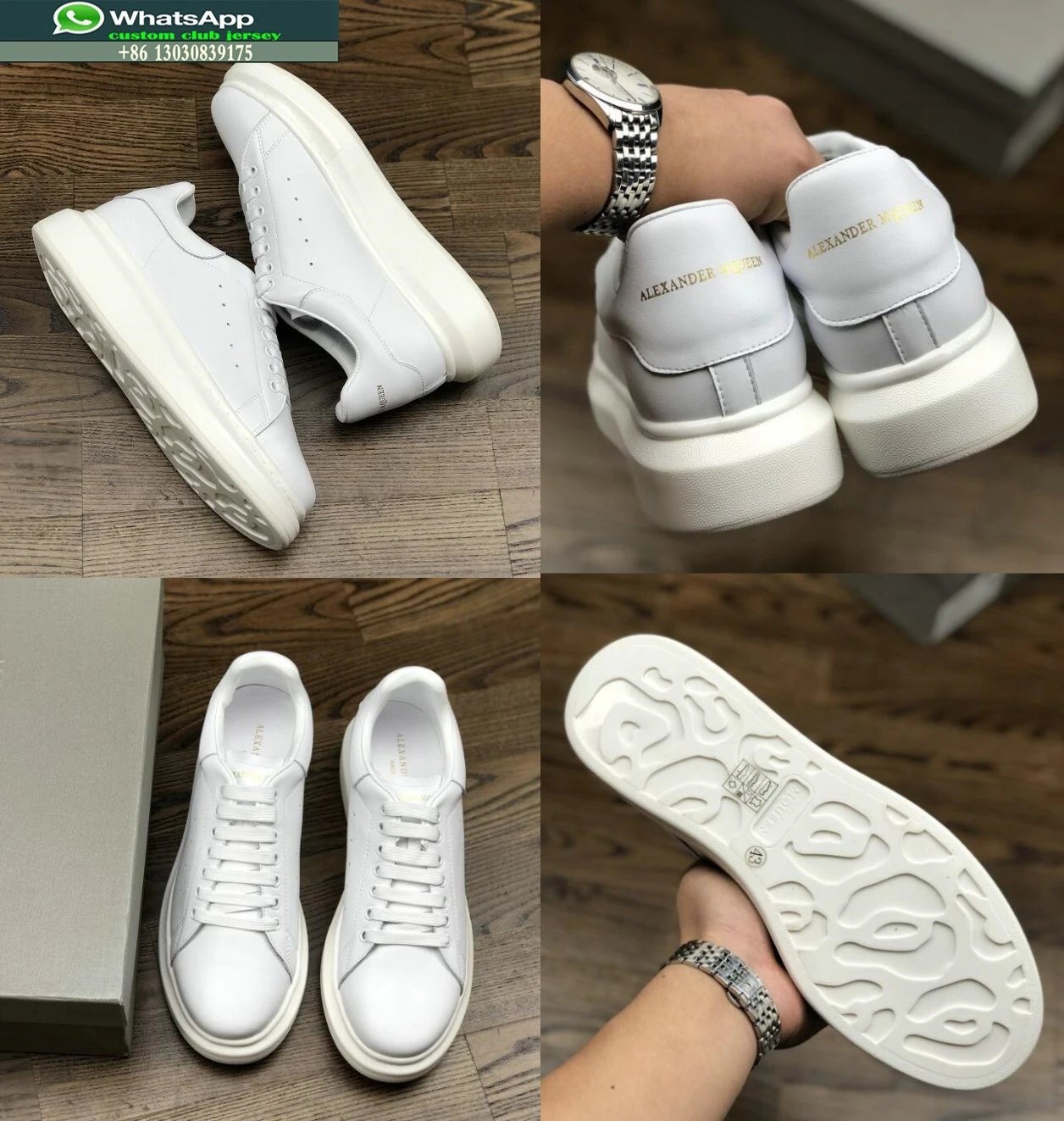 

Luxurys Alexander McQueens Sneakers shoes for Men/Women Euro size 35-44 All White W01