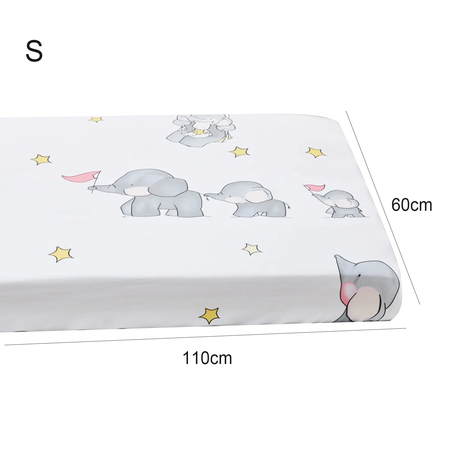Soft Breathable Cotton Baby Bed Sheet Crib Cover with Elastic Band Home Decor
