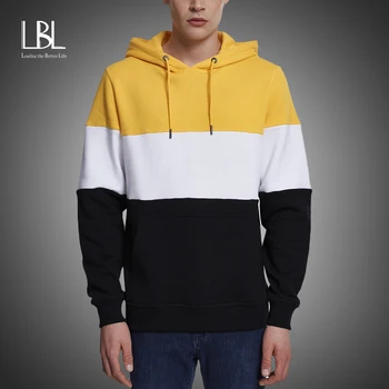 

Fashion Brand Mens Patchwork Hoodies 2020 Spring Autumn Male Casual Hoodies Sweatshirts Men's Streetwear Hoodies Sweatshirt Tops