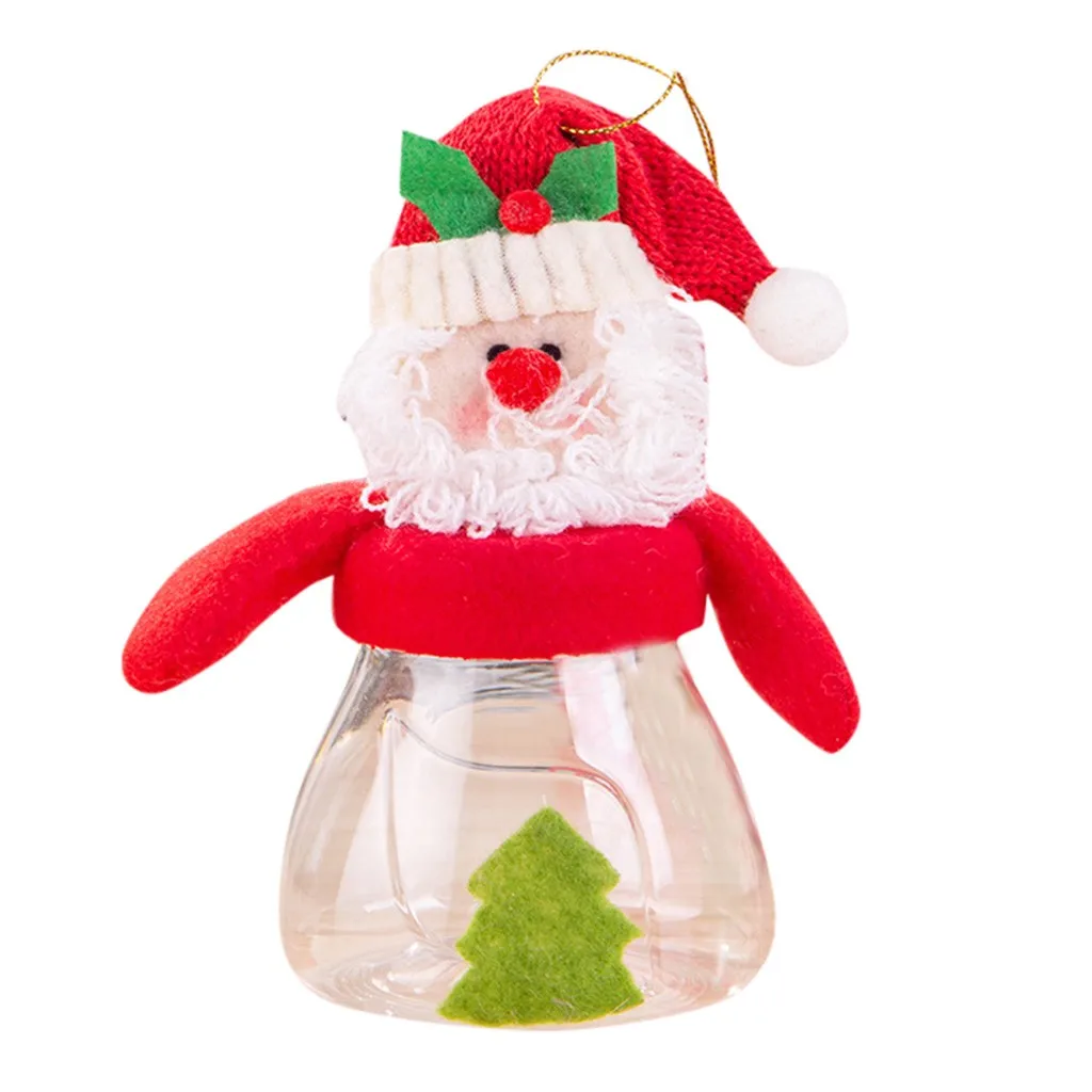 Cute Christmas Candy Storage Can Decor For Home Gift Biscuits Food Storage Jar Decor Christmas Decorations For Home New