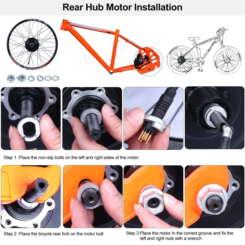 Top Ebike Rear Wheel Hub Motor Kits DC Cassette Flywheel E-bike Bafang 36V 250W Electric Bicycle Hub Drive Motor Kits DC Gearshift 6 Top Ebike Rear Wheel Hub Motor Kits DC Cassette Flywheel E-bike Bafang 36V 250W Electric Bicycle Hub Drive Motor Kits DC Gearshift 6