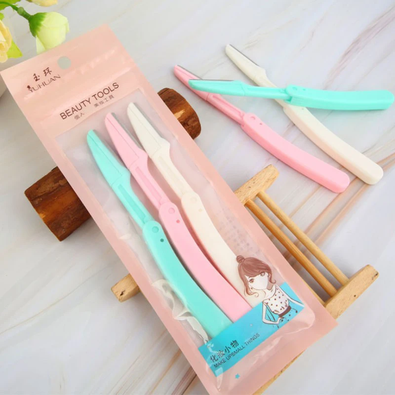 Eyebrow Razor Trimmer Extra Precision Disposable Facial Hair Remover Multipurpose Exfoliating Epilator Makeup Beauty Tools 3pcs