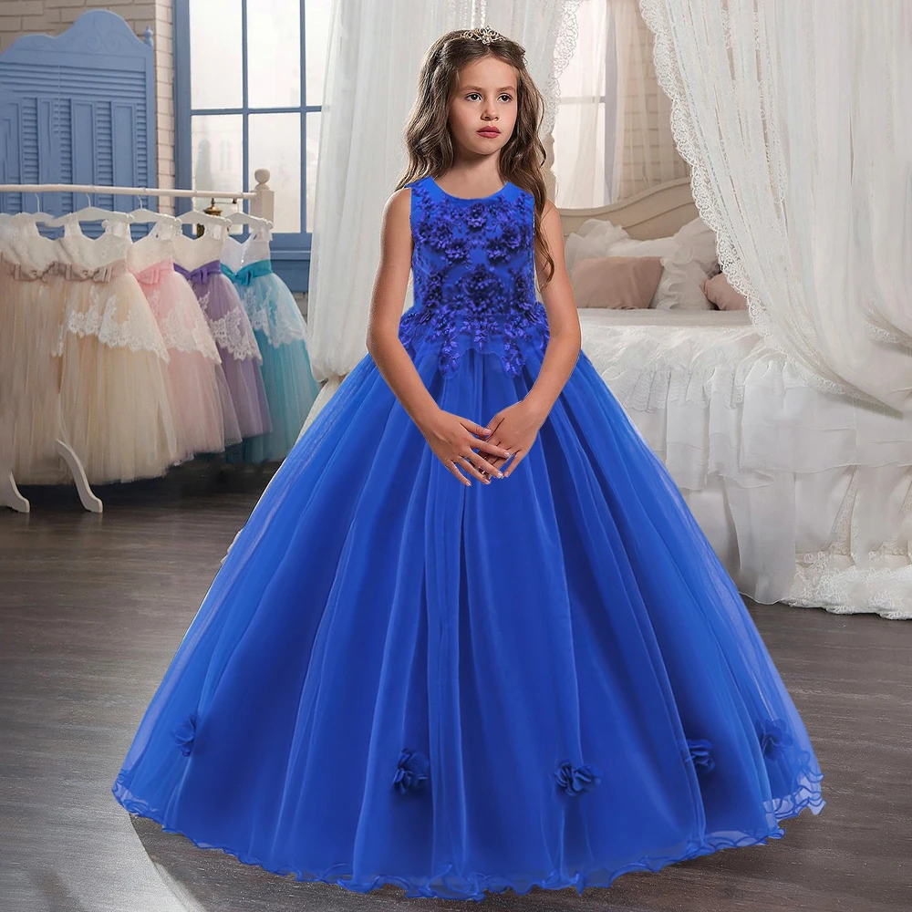 Kids Flower Girls Dress Party Gown Formal Wedding Bridesmaid Dresses Age 2-10yrs 