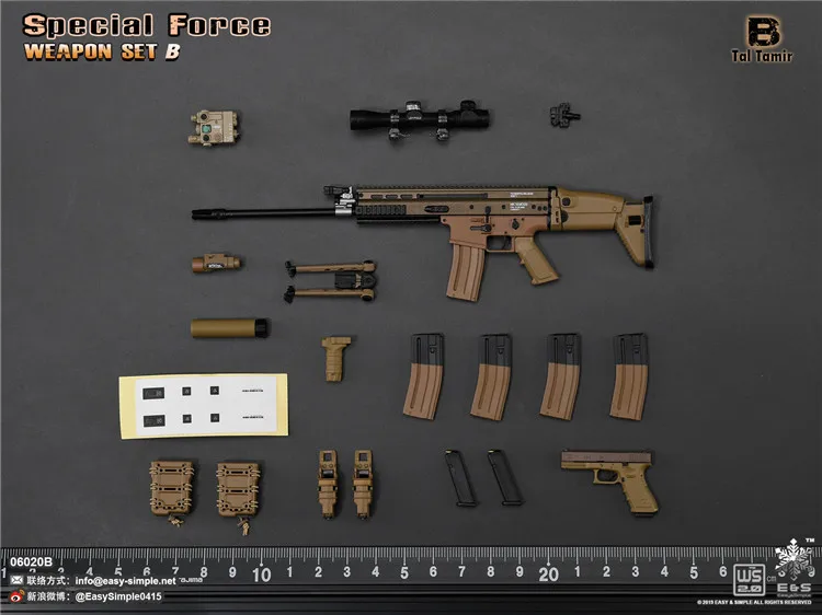 Легко и просто 1/6 ES 06020 шрам оружие висячая карта для 12 дюймов Фигурка DIY