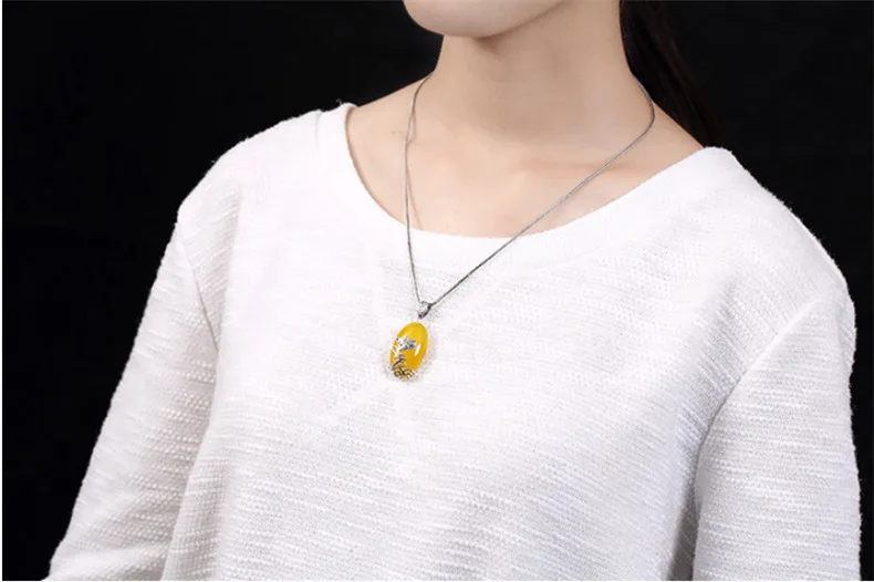 Big NOT FAKE S925 Sterling Silver Israel Amber Lotus Flower Pedants Artisan Baltic health rich lithuania Chalcedony Yellow