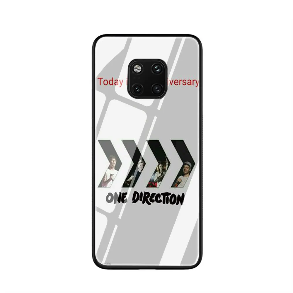 EWAU One Direction закаленное стекло чехол для телефона huawei mate P 10 20 30 Lite Pro Y9 Honor 8X 7A