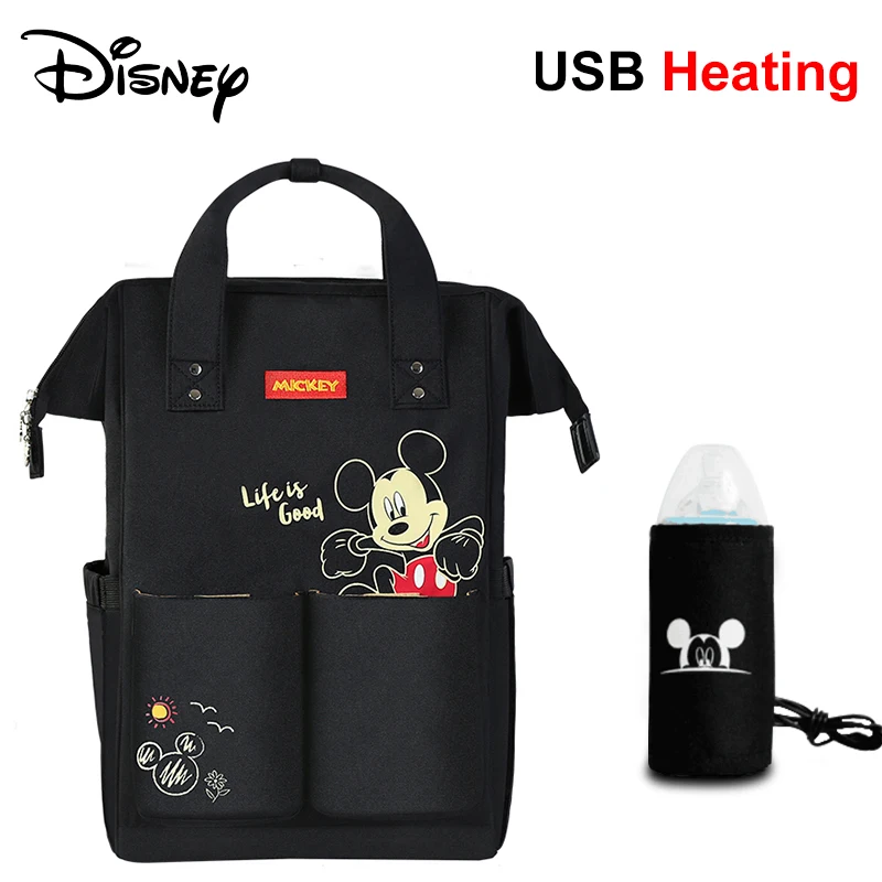 Сумка для подгузников disney, рюкзак, USB бутылочка, изоляционные сумки, Минни, Микки, большая емкость, для путешествий, Оксфорд, для кормления ребенка, Мумия, сумочка - Цвет: 20