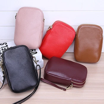 

Female Mini Shoulder Messenger Bag Female Genuine Leather Mobile Phone Bag Summer New Korean Shoulder Bag Wild