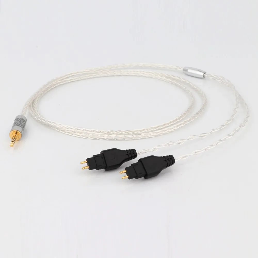 Preffair 3,5 mm 2,5 mm XLR 4,4 mm 8-adriges versilbertes OCC-Kopfhörerkabel für HD580 HD600 HD650 HDxxx HD660S HD58x HD6xx – Detail 1
