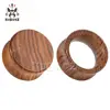 Kubooz Newest Style Design Horn Flat Wood Ear Piercing Plugs Stretchers Earring Tunnels Gagues Body Jewelry Gift ► Photo 3/6
