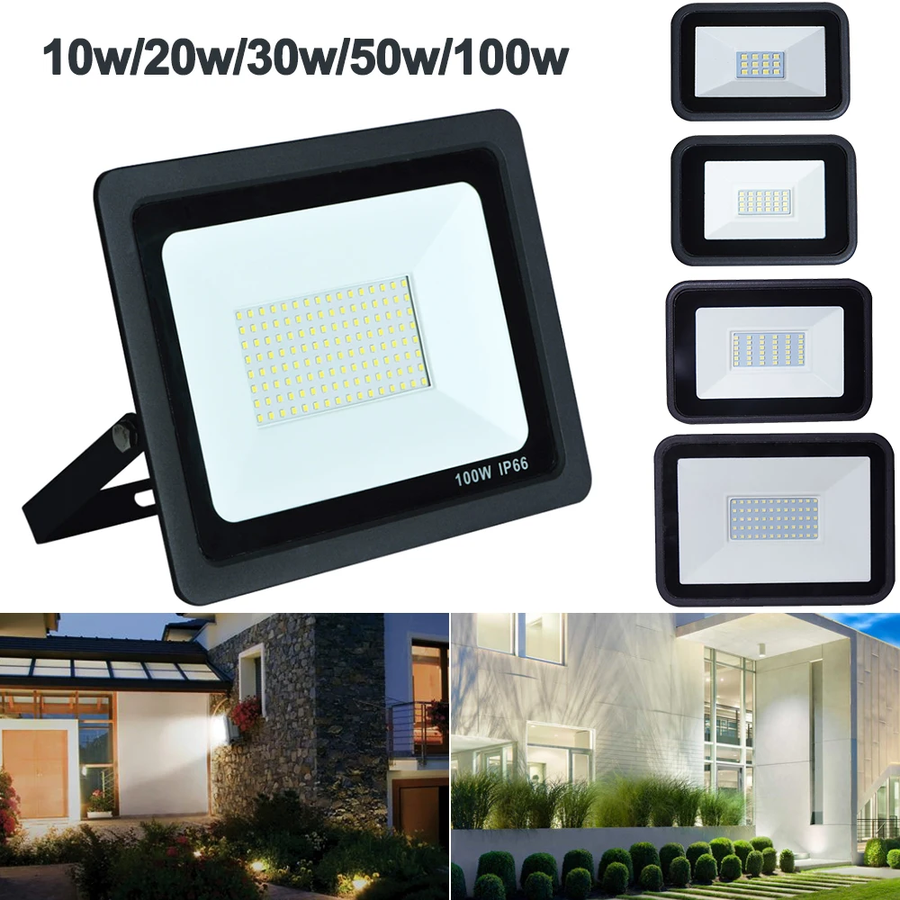 

10W/20W/30W/50W/100W LED Flood Light Waterproof IP65 Landscape Lighting Street Corridor Energy Saving Garden Light