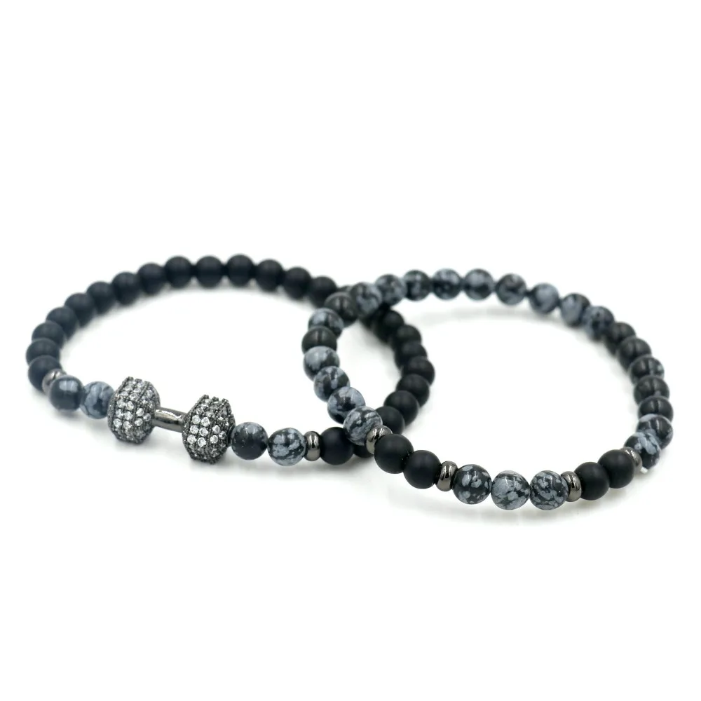 Браслеты для мужчин и женщин ювелирные изделия из натуральных камней штанги