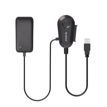 

Orico Sata Adapter Usb 3.0 With 12V 2A Power Adapter 2.5/3.5 Ssd External Hard Drive Adapter With Built-In 8 Inch Usb 3.0 Cabl