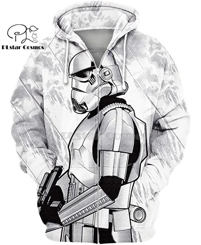 zip hoodies PLstar Cosmos, Звездные войны, 3d толстовки/рубашки/толстовки, Зимний пуловер с длинными рукавами, модная уличная одежда в стиле Харадзюку - Цвет: zip hoodies