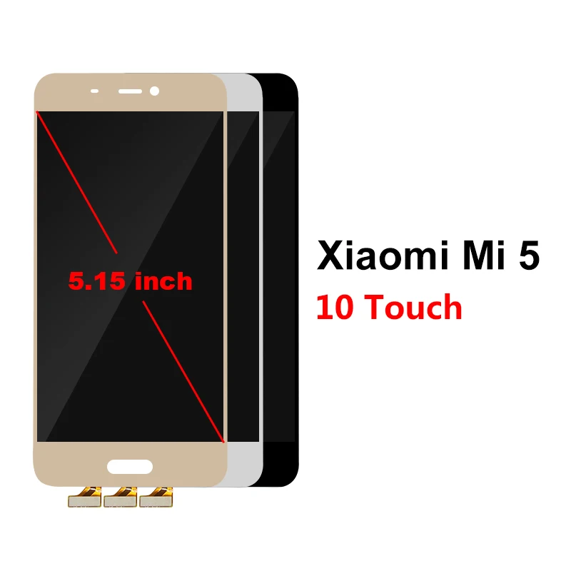 5,1" ЖК-дисплей для Xiaomi mi 5 mi 5 lcd& сенсорный экран дигитайзер дисплей запасные части для mi 5 дисплей с рамкой