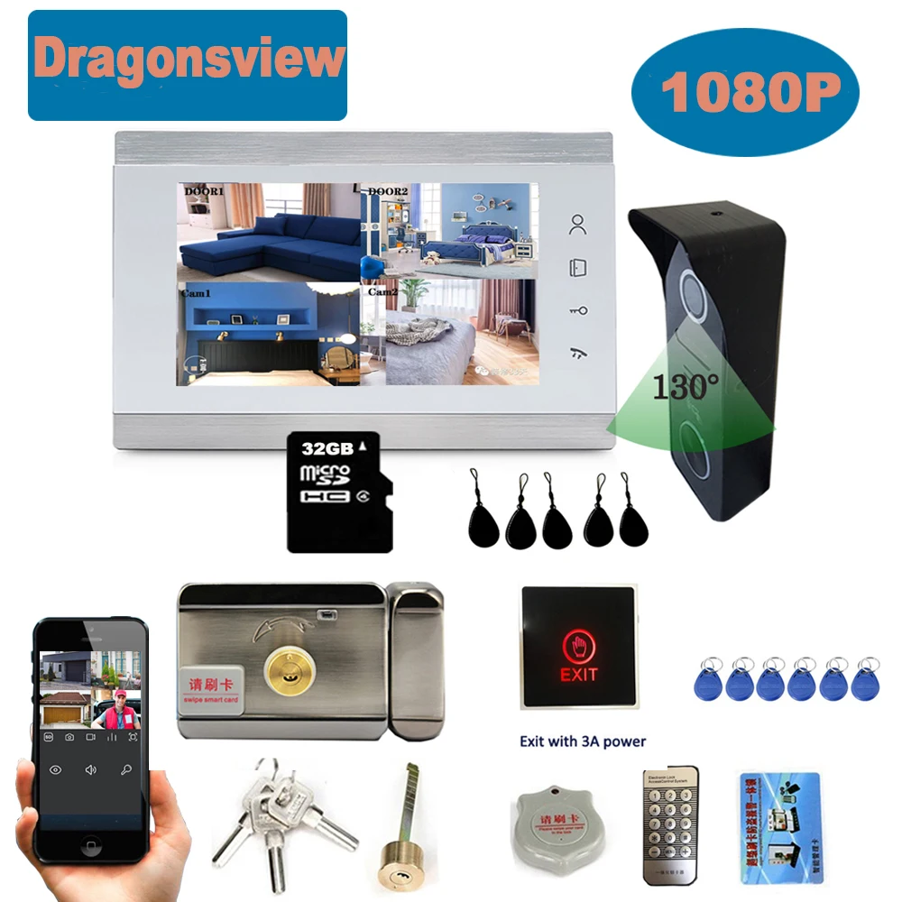 Tanio Dragonsview 1080P bezprzewodowy domofon wideo