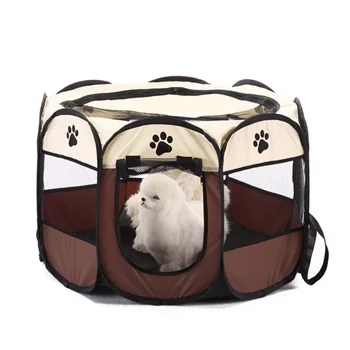 

Pet Dog Cage Portable Travel Fence Tent House For Small Large Dogs Foldable Octagonal Playpen Puppy Dog Cats Home Outdoor Indoor