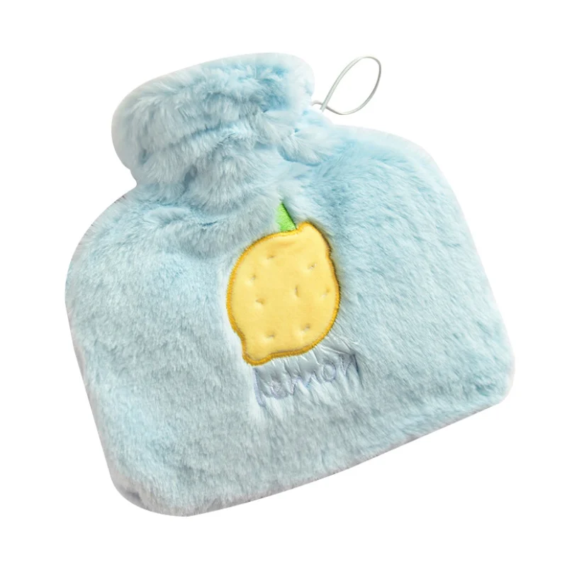 Синий Cute Cartoon Mini Hand Warmer Plush Hot Water Bags Wholesale Kids Toys Hot Water Bottles Warmer For Girl Childen#8 - Цвет: Синий
