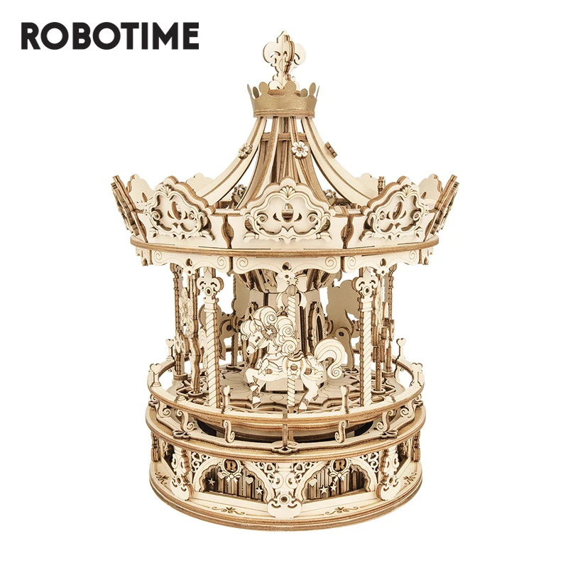 Toys Model Building-Kits Game-Assembly Puzzle Music-Box 3d Wooden Robotime Rokr Kids