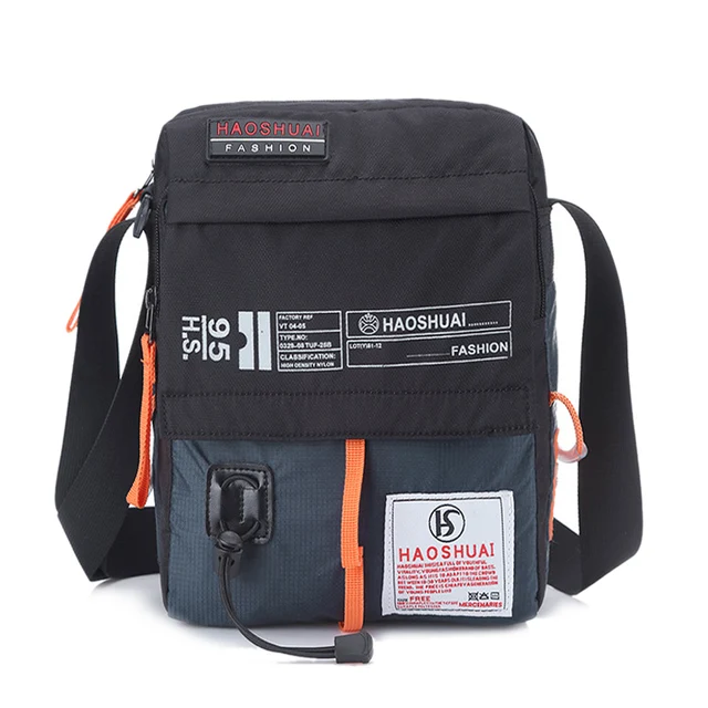 Men Nylon Messenger Bag Shoulder Crossbody Bags Multifunction Fashion Casual Hiking Bicycle Travel Satchel School Handbag XA80ZC dark blue