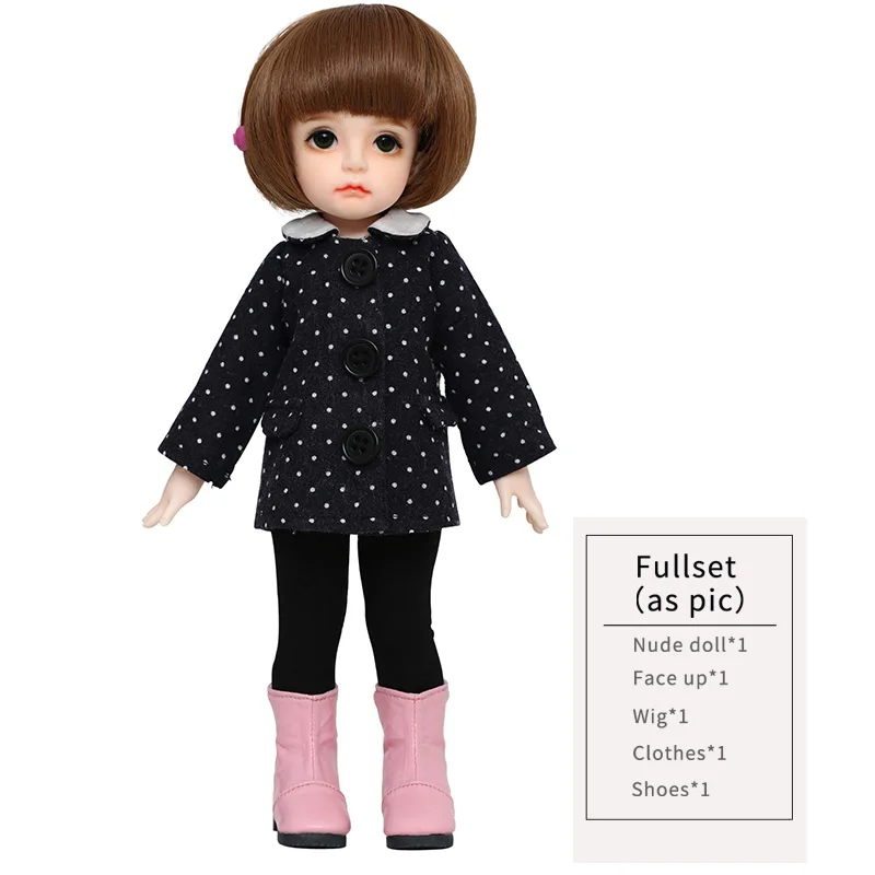 Fullset as pic A Shabee Dollmore BJD Кукла для мальчиков и девочек подарок 1/6 BJD SD фигурки из смолы модель тела для маленьких девочек и мальчиков куклы Модный магазин - Цвет: Fullset as pic A