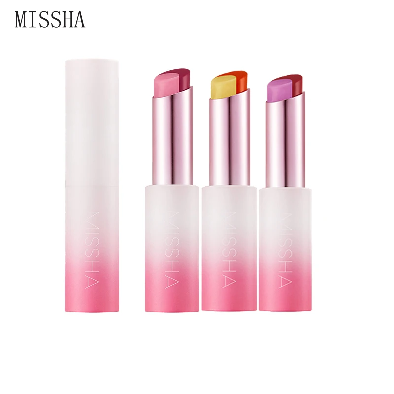 Missha花弁の色リップクリーム3 2グラム口紅温度色変化女性リップ保湿クリスタルゼリークリーム花リップメイク Aliexpress