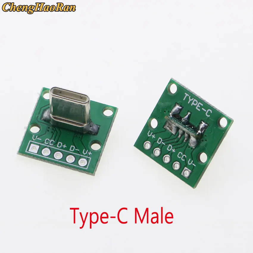 1 Stück Datenkabel-Testboard mit Pin-Header 90 Grad Micro Mini USB Typ C 2-Pin USB 3.0 2.0 Buchse Stecker Anschluss – Detail 10
