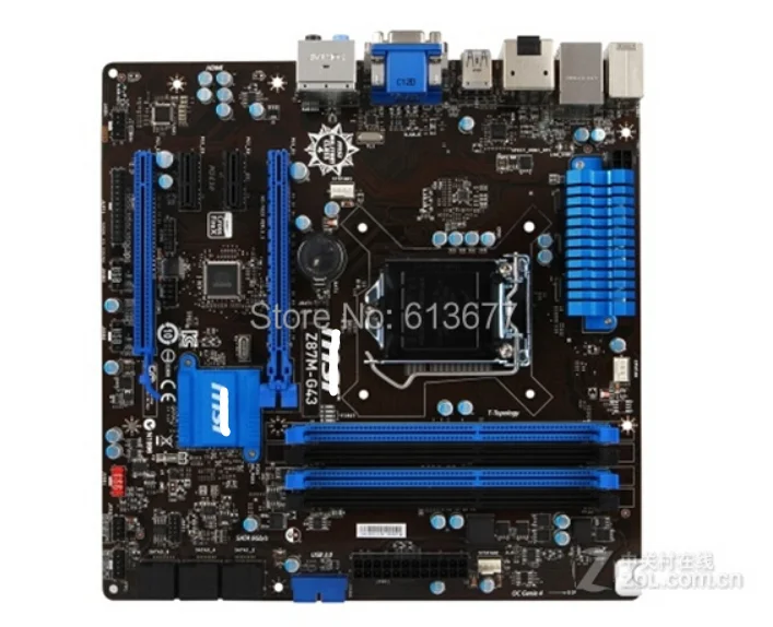 Оригинальная материнская плата для Z87M-G43 LGA 1150 DDR3 i3 i5 i7 cpu 64 Гб Z87 настольного