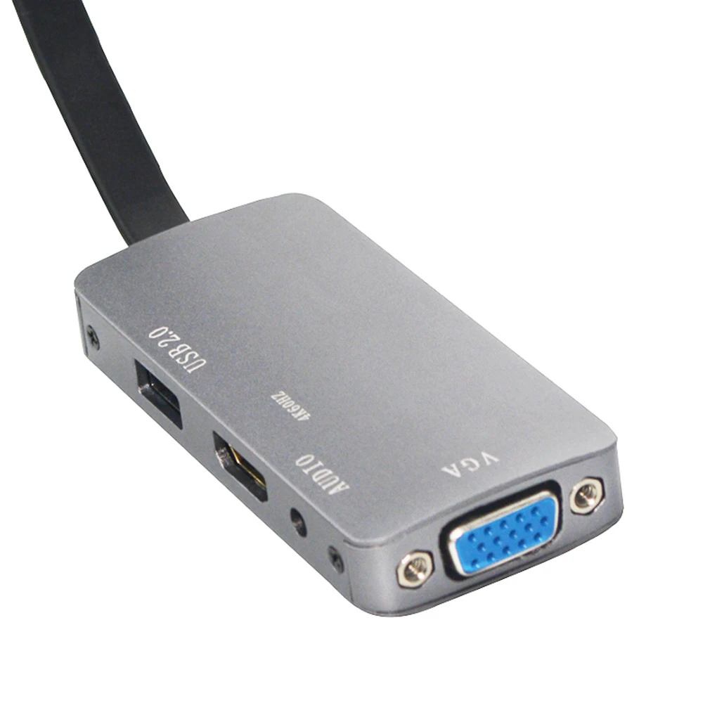 USB 2,0 к HD адаптер из алюминиевого сплава ноутбук 4K 1080P type-C к HD VGA аудио-видео кабель конвертер