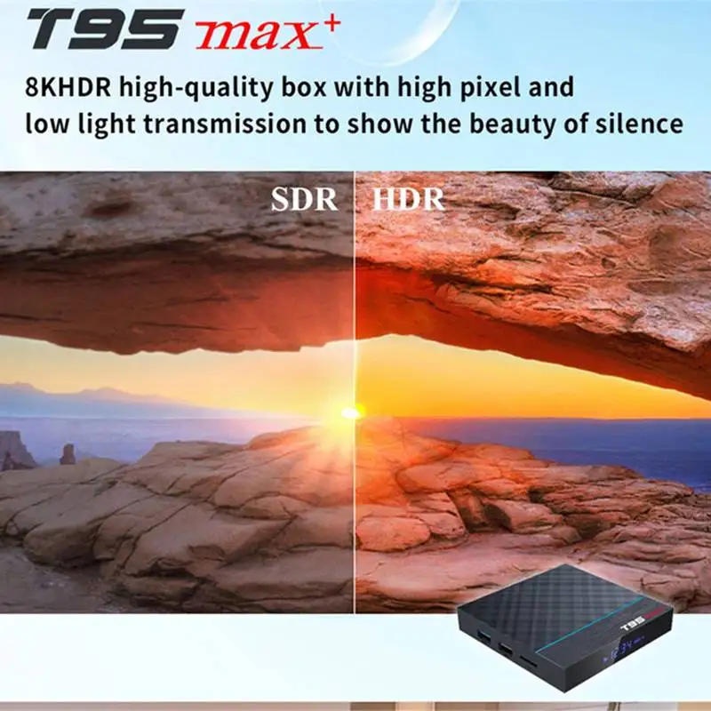 ТВ-приставка T95 Max Plus Smart Android 9,0, 4 Гб ОЗУ, 64 Гб ПЗУ, Amlogic S905X35G, Wi-Fi, bluetooth, 4 K, 8 K, телеприставка, медиаплеер для