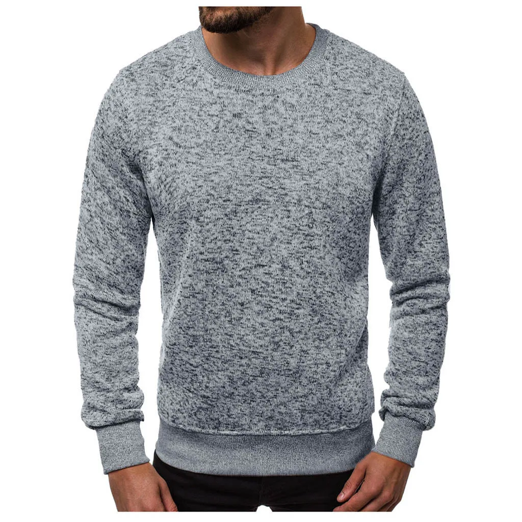 Sagace Clothes Men Sweatshirt Fashion Casual Men Autumn Warm Winter Solid Long Sleeve Pullover Sweatshirt Top Tee Outwear Blouse