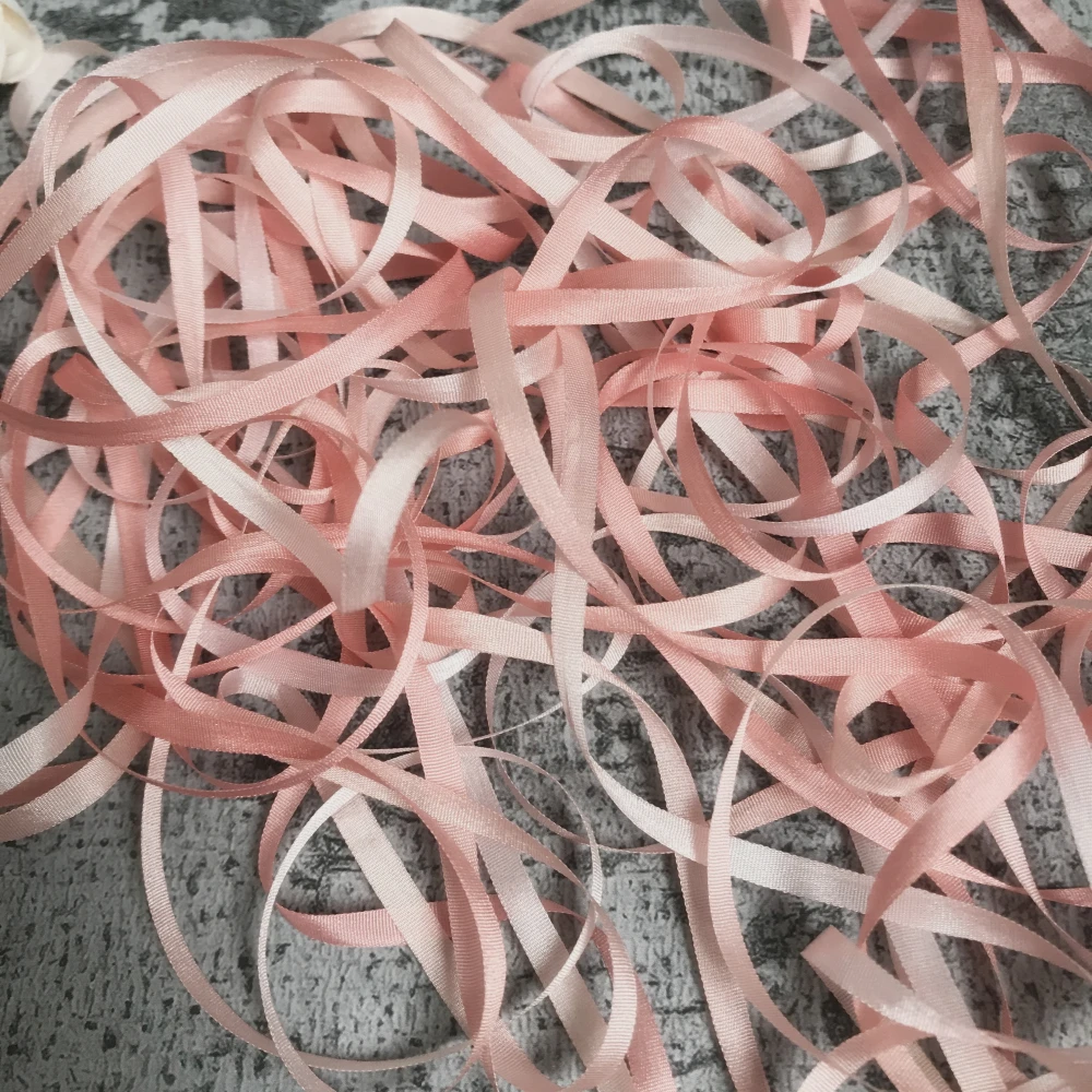 4mm  13mm 실크 리본 다양한 색상, 자수용 100% 진짜 순수 실크 얇은 태 피터 부드러운 실크 리본