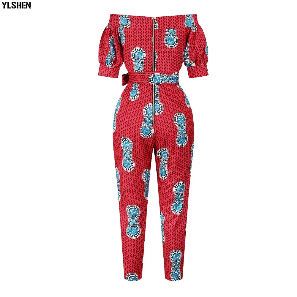 Dashiki African Clothes for Women Traditional Print  Jumpsuit Dresses Basin Riche Clothing Vetement Robe Africaine Femme 2019 08