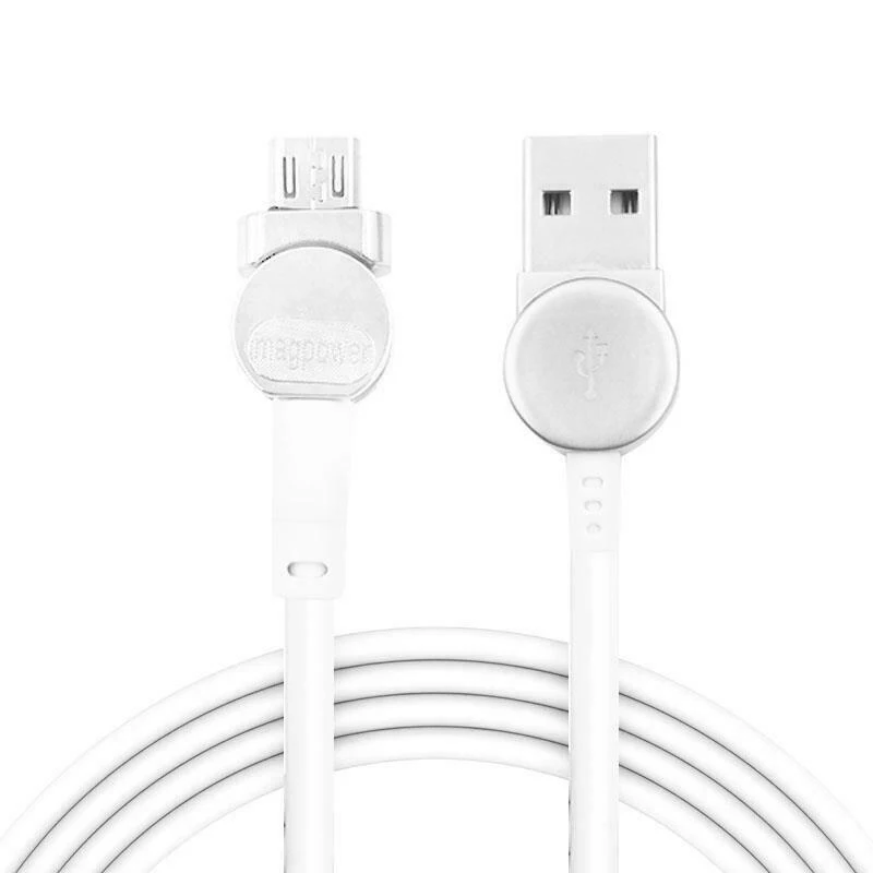 Магнитный кабель Micro Usb type C для samsung Galaxy S10 9 8 Note 9 8 для huawei P30 20 Pro Nova 5 4 Pro зарядный кабель для сотового телефона - Color: White