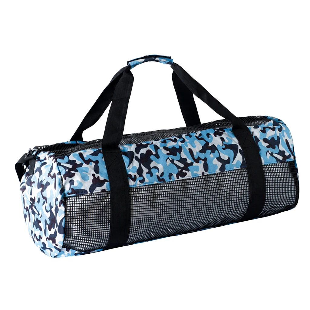 Blue 30X13,8X15,7 дюймов сверхпрочная сетчатая спортивная сумка для водных видов спорта, Сетчатая Сумка для дайвинга, плавания, серфинга, пляжных игр - Цвет: Blue