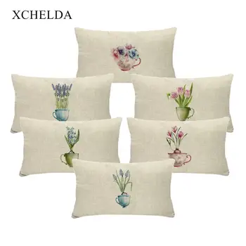

Pillow Case Cotton Vintage Holiday Pillowcase Spring Flower Pink Floral 30*50 for Children Bedroom fur Linen Cushion Cover