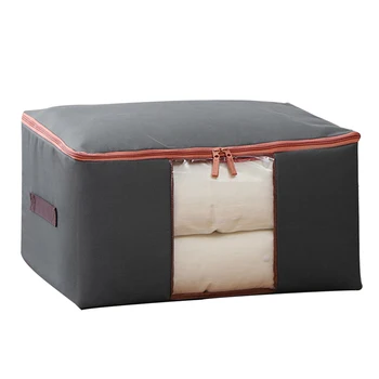 

Bedroom Foldable Storage Bag Quilt Blanket Washable Space Save Dual Zipper Oxford Cloth Closet Organizer Luggage Home Pillow