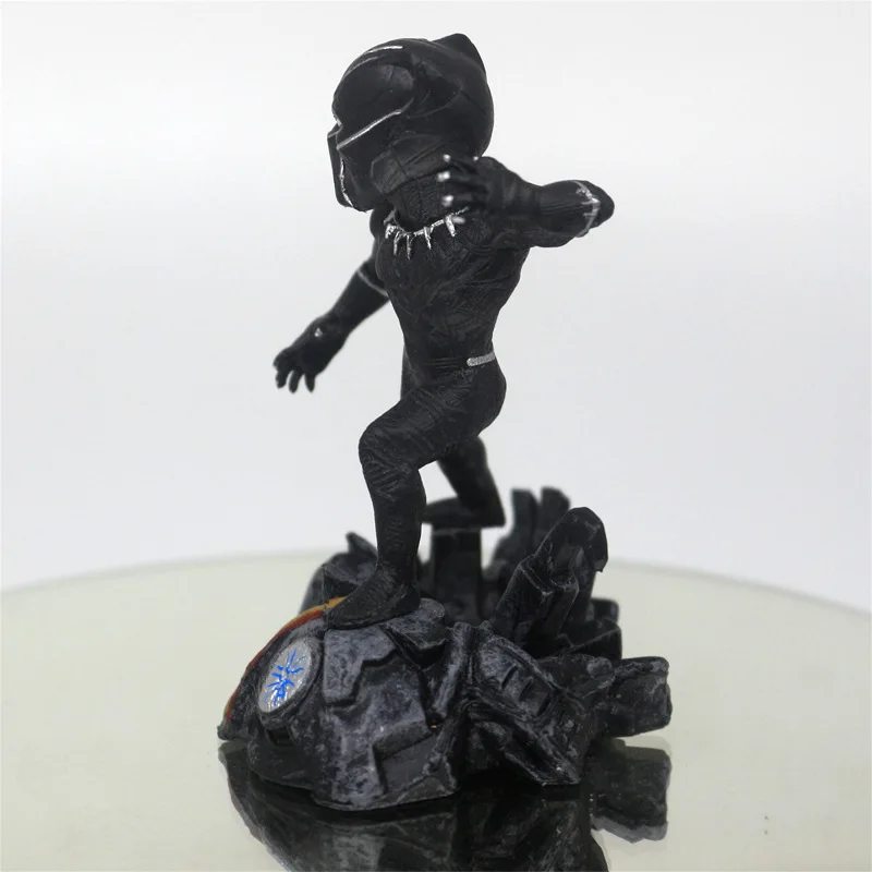 Черная модель пантера Marvel Cute Garage Kit Infinite War аниме украшение Подарочная игрушка