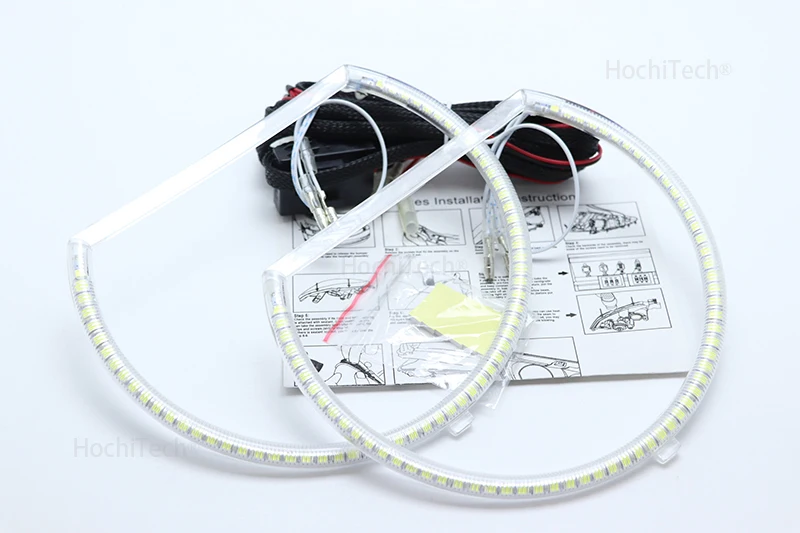 Для Audi A4 S4 RS4 2005 2006 2007 2008 2009 супер яркий белого цвета 3528 SMD комплект светодиодов «глаза ангела» дневные ходовые огни светильник дневные ходовые огни