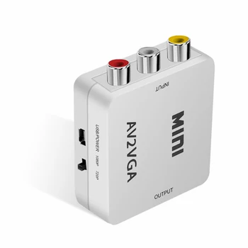 

Mini HD 1080P AV2VGA Audio Video AV To VGA Converter RCA To VGA Adapter PC To TV Free Display VCD DVD Webcam
